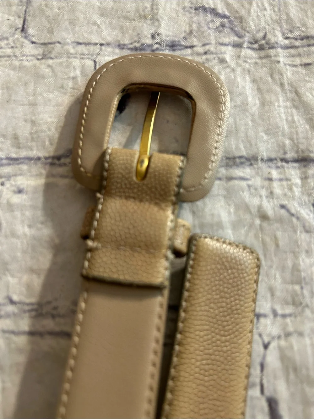 WOODWARD TOP GRAIN LEATHER PEBBLE GRAIN TAN & WHITE LEATHER BRAIDED BELTS